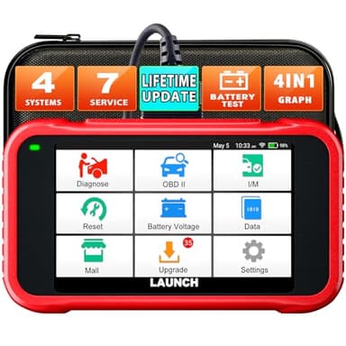 LAUNCH CRP123E V3.0 OBD2 Diagnosi Auto Multimarca con 4 Sistemi e 7 Funzioni di Reset, Diagnostica in Italiano Sistema Motore ABS SRS Trasmissione, Reset Olio ETS SAS ABS,WIFI Aggiornamento,CANFD&DOIP