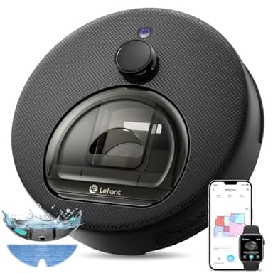 Lefant M330 Plus Robot Aspirapolvere Lavapavimenti con Mappatura, Aspirazione 5000Pa, 160min, Senza Grovigli, Autonomia 160min, Evita Tappeti, WiFi App Alexa, Ideale per Animali e Pavimenti Duri