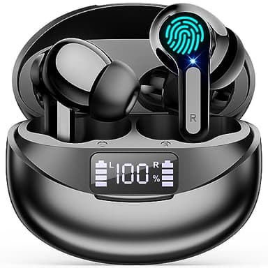 Cuffie Bluetooth, Auricolari Bluetooth 5.3 Wireless, 5-7 h per tre volte Cuffiette Hi-Fi Senza Fili, Auricolare USB C CVC Cancellazione Rumore Senza Filo for iOS Galaxy Xiaomi OPPO Android
