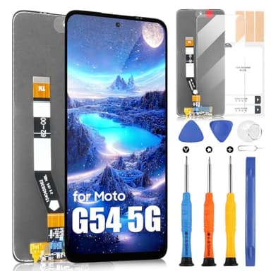 ARSSLY Display per Motorola Moto G54 5G, LCD Schermo per Moto G54 5G XT2343-1 XT2343-2 6.5 Pollici, LCD Display Touch Screen Digitizer Full Assembly con Riparazione Kit, Nero