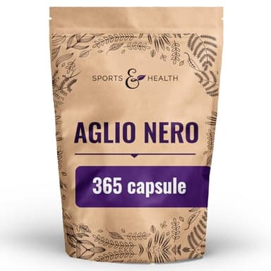 Capsule di aglio nero capsule 9 000 mg da estratto 15:1 – 365 capsule ad alto dosaggio, Black Garlic Capsules, Vegane e senza additivi, aglio-capsule aglio-nero-fermentato aglio-integratore