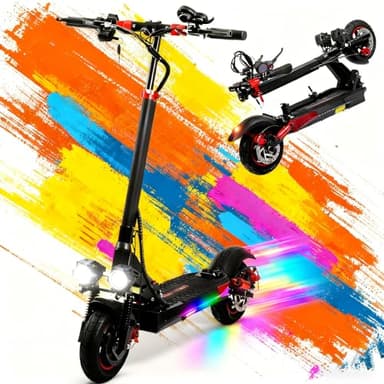 PLAYBIK Monopattino Elettrico Adulti 500W Motore, Batteria 48V 15AH, IP54, Autonomia di 35-50 km, 10 pollici Pneumatici Fuoristrada, 3 Velocità Tutto Terreno Monopattino Elettrico, Sospensioni a Molla