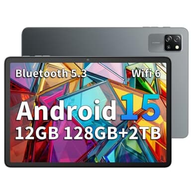 Blackview Tab60 WiFi Tablet Android 15, 12GB+128GB(TF 2TB) Tavoletta Octa-core WiFi 6, Tablet 10 Pollici 5100mAh 8MP+5MP Widevine L1, Bluetooth 5.2, Gemini AI,GMS, Modalità PC Multi-finestra
