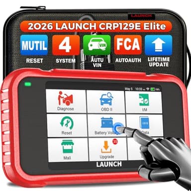LAUNCH CRP129E V3.0 OBD2 Diagnosi Auto Multimarca con 4 Sistemi e 12 Servizi di Riavvio, Lettore di Codice Sistema Motore ABS SRS Trasmissione, Ripristino Olio TPMS EPB SAS DPF Iniettore CANFD&DOIP
