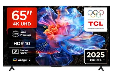 TCL 65V6C LED SMART TV Direct da 65", HDR 4K, con tecnologia Google TV (Dolby Audio, Motion Clarity, compatibile con Google Assistant e Alexa)