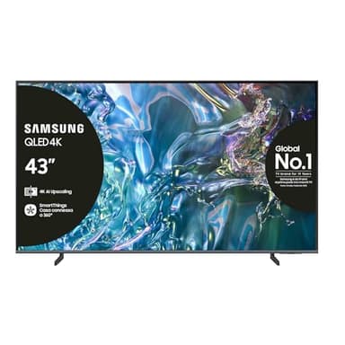 Samsung Smart TV 43" QE43Q64DAUXZT QLED 4K Upscaling, Processore Quantum 4K Lite, AirSlim Design, DVBT-2, Q-Symphony & OTS Lite, Gaming Hub, Ultimate UHD Dimming, Titan Gray 2024 [Amazon EXCL.]