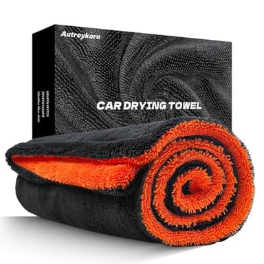 Autreykorn Panno Microfibra Auto XXL (90x60 cm) - 1400 GSM Microfibra Ultra Assorbente a Doppia Faccia, per un'Asciugatura Rapida e Senza Striature. Perfetto per Auto, Moto, Barche e Detailing Veicoli