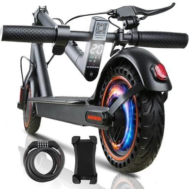 QnQ Monopattini Elettrici, Motore 500W, 8,5" Monopattino Elettrico Pieghevole, Batteria 7,8Ah, Applicazione, Massimo 25km/h, Portata 20-25km, Doppio Freno, Massimo 120kg