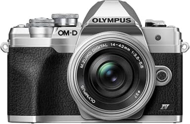 Olympus OM-D E-M10 Mark IV Fotocamera con sistema Micro Quattro Terzi, sensore da 20 MP, mirino elettronico, video 4K, Wi-Fi, argento, incl. M.Zuiko Digital ED 14-42mm F3.5-5.6 EZ Pancake argento