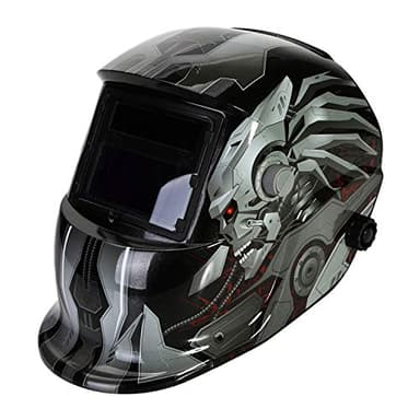 LESOLEIL Maschera Saldatura Autoscurante, Casco per Saldatore Automatica Regolabile Maschera da Saldatrice Solare TIG Mig MAG Arco Saldatura con 2 Lenti Sostituibili e 2 Sensori