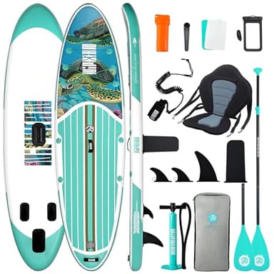 Niphean SUP Gonfiabile Adulti con Tutti gli Accessori, 320cm Stand up Paddle Gonfiabile per Tutti i Livelli, Paddle Board con Capacità di 200kg per 2 Persone, Tavola da SUP Gonfiabile con Sedia
