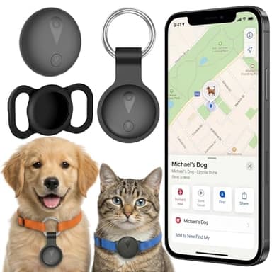 Collare GPS Gatto, Cane Plotter senza Costi Mensili, Compatibile con iOS e Android, Tracciatore in Tempo Reale Collare Plotter Gatto, Batteria Lunga Durata con Impermeabile Tracciante Animale, Nero