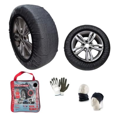 CALZA DA NEVE 255/40 R20 PER RUOTE PNEUMATICI CON CERCHIO 20 TAGLIA XL SET NEVE PER GOMME MOTRICI CALZE DA NEVE PER AUTO OMOLOGATE 1 COPPIA = 2PEZZI FACILE UTILIZZO SU STRADE INNEVATE E GHIACCIATE