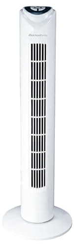 Melchioni Family | Ventilatore a Torretta senza Pale con 3 Velocità e 3 Modalità, Timer 7:30 Ore, Ventilatore Silenzioso con Pannello Comandi, Telecomando, Colore Bianco