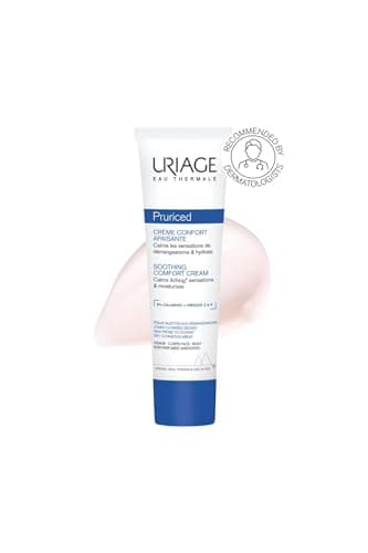 Uriage Pruriced Crema Lenitiva Anti-prurito con 8% di Calamina e Olio di Semi di Lampone - Riduce le sensazioni di prurito - Effetto rinfrescante - 90% di ingredienti di origine naturale - 100ml