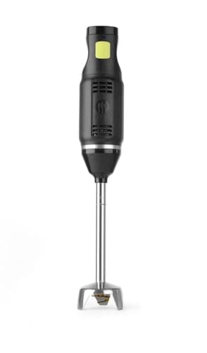 HENDI Frullatore a immersione, lama a croce in acciaio inox rivestita in titanio, 6 velocità con display LCD, miscelatore, frullatore a mano, mixer ad immersione, 230V, 250W, ø71x(H)444mm, ABS