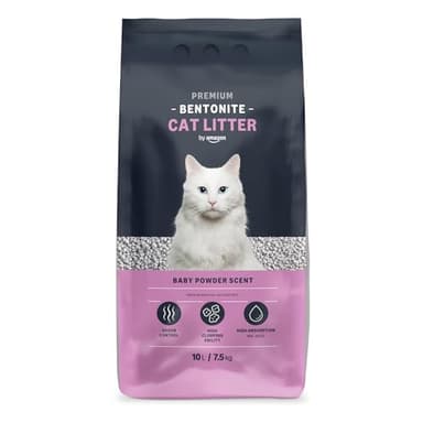 Amazon Lettiera per Gatti Premium in Bentonite, Profumazione al Talco, 10L (Confezione da 1) (in Precedenza Un Marchio Lifelong, Stesso Prodotto)
