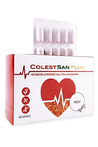 Mekià ® RISO ROSSO FERMENTATO e Coenzima Q10 Elimina colesterolo, Acido Folico e flavonoidi Monacoline Melograno. Mantiene sotto Controllo i Trigliceridi Integratore Colesterolo