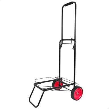 AKTIVE Carrello da spiaggia pieghevole 100x45x35 cm con ruote grandi, Telaio in acciaio leggero e tessuto resistente, Maniglia estensibile e design compatto
