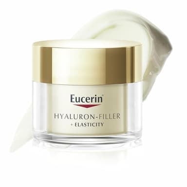 Eucerin Hyaluron-Filler + Elasticity Crema Viso Notte 50 ml, Crema viso antimacchie e antirughe, Formula con Acido Ialuronico elasticizzante e Thiamidol per tutti i tipi di pelle