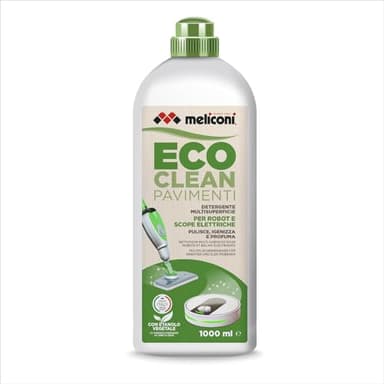 Meliconi ECOCLEAN, Detergente Pavimenti per Scope Elettriche e Robot Lavapavimenti, Naturale, Universale per Legno, Piastrelle e Laminati, Pulizia Profonda con Profumo Fresco