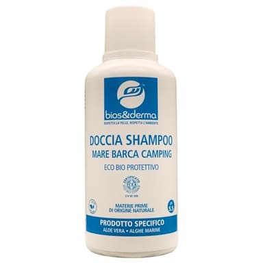 Doccia Shampoo Specifico Dopo MARE, BARCHE e CAMPING. Con Aloe Vera e Alghe Marine, Detergente Non Aggressivo a Base Di Pregiati Ingredienti Di Origine Vegetale 500ml (Flacone)