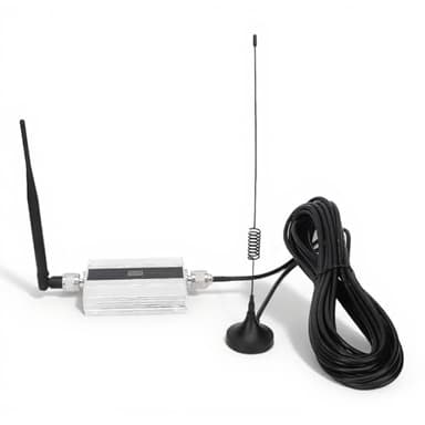 Amplificatore per Telefono Cellulare Domestico, Ripetitore per Telefono Cellulare 4G con Antenna, Intensificatore di Segnale per Smartphone a Doppia Frequenza (Spina europea)