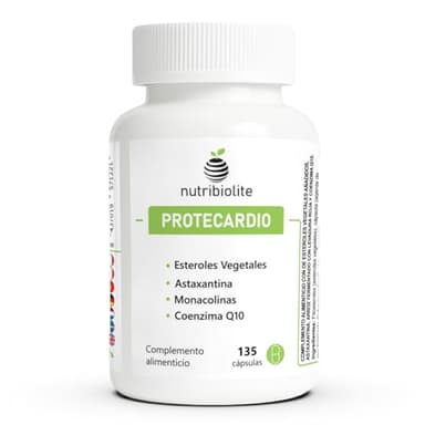 Steroli vegetali (fitosteroli), Riso Rosso Fermentato (monacoline), Astaxantina e Coenzima Q10 – Colesterolo e Trigliceridi – 135 capsule – Vegano – Senza additivi | Protecardio Nutribiolite