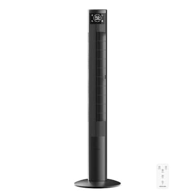 Cecotec - Ventilatore a torre EnergySilence 9090 Skyline Ionic da 119 cm, 45 W, ionizzatore, schermo LED touch, telecomando, 3 modalità e velocità, timer 12 ore, oscillazione 70º,Altezza 47",Grigio