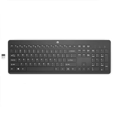 HP 230 Tastiera Wireless, Connessione con Dongle USB-A a 2,4 GHz, Multi-dispositivo, Qwerty, Layout Italiano, Autonomia fino a 16 mesi, Compatibile con Windows 10, 11 e macOS, Nera