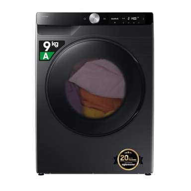 Samsung Lavasciuga Slim AI Control EcoDosatore WD90DG6G94BB, 9+5 kg, Wifi, Ecodosatore, AI Wash, Carica Frontale, 60L x 85H x 48P cm