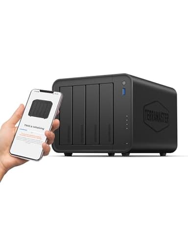 TERRAMASTER Storage NAS a 4 bay F4-425 - CPU quad-core Intel x86, 4 GB RAM, LAN 2,5 GbE, server multimediale di storage basato su rete per utenti privati (senza disco rigido)