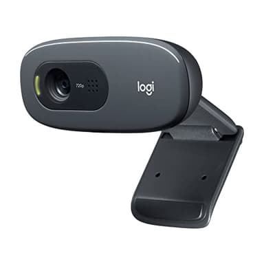 Logitech C270 Webcam HD, HD 720p/30fps, Videochiamate HD Widescreen, Correzione Automatica Luminosità, Microfono Riduzione del Rumore, Skype, FaceTime, Hangouts, WebEx,PC/Mac/Tablet/Chromebook-Grigio
