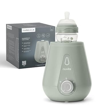 Nuvita 1165 | Scalda Biberon Neonato Casa e Auto | Scaldabiberon da Viaggio | Scaldabiberon Veloce | Scalda Latte Neonato | Scalda Pappa Neonato | Riscalda Alimenti - Sage Green