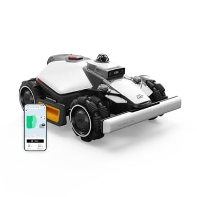 MAMMOTION LUBA mini 2 AWD 1500 Robot Tagliaerba, LiDAR 360° e Visione IA a Doppia Telecamera, senza Filo Perimetrale, senza RTK, AWD con 80% Pendenza, DropMow, Gestione Intelligente della Batteria