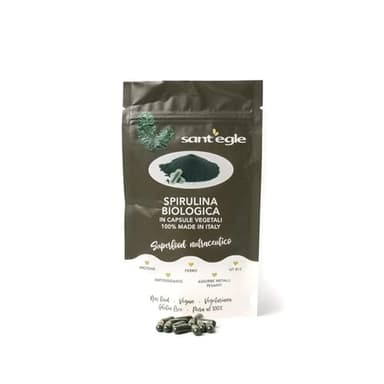 Sant'Egle Spirulina Biologica Italiana - 200 capsule da 500mg