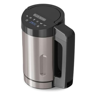BLACK+DECKER BXSM1000E - Soup Maker 1040W | Caraffa Inox 1,6L | 7 Programmi Automatici | Smoothies, Compote & Zuppe | Funzione Mantenimento Caldo | Schermo Digitale | Materiali Senza BPA