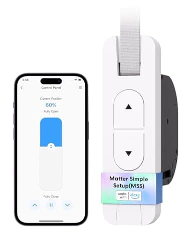 Meross Matter Avvolgitore Tapparella Elettrico da Incasso, Avvolgibile Elettrico fino 45 kg (circa 6 m²), per cinghia da 23 mm, Compatibile con Apple HomeKit, Alexa, Google Assistant e SmartThings