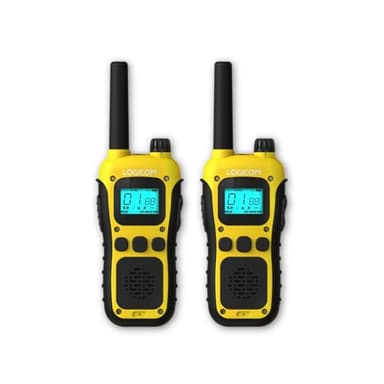 Logicom - Adventure Walkie-Talkie PMR446 IP54 Portata 10 km autonomia 20h schermo LCD USB-C Torcia VOX Vivavoce 16 canali Batteria 1000 mAh Confezione da 2 radio