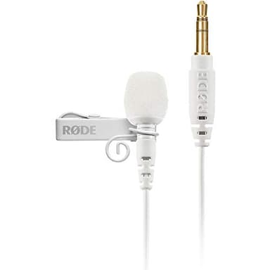 RODE Lavalier Go Lavalier Professionale, Microfono da Bavero Trasmissione, Realizzazione di Film, Creazione di Contenuti, Posizione e Registrazione Vocale in Studio, Bianco