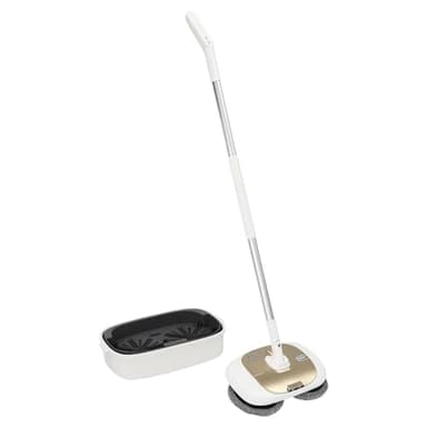Meelryd Lavapavimenti elettrico senza fili, pulitore Spin Mop, serbatoio 400 ml, illuminazione LED con funzione spray, per pulire e lucidare