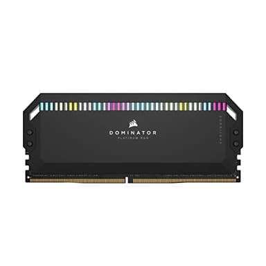 Corsari Memoria desktop Dominator Platinum RGB DDR5 da 32 GB (2x16 GB) 5600 MHz C36 (regolazione della tensione integrata, raffreddamento DHX brevettato, 12 LED RGB, compatibile con Intel) Sable