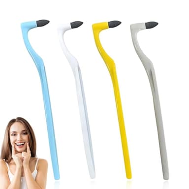 GILWUMO 4 Rimuovi Tartaro, Kit Di Pulizia Della Placca, Ideale Per Anziani, Fumatori, Bevitori Di Caffè E Tè (Giallo, Blu, Grigio, Bianco).
