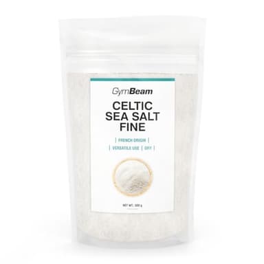 GymBeam Sale Marino Celtico Non Raffinato - Alta Qualità, Macinato Finemente, Sapore Delicato e Poco Salato, Colore Grigio, Confezione Richiudibile, dalla Bretagna Francese, 500 g