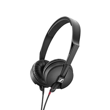 Sennheiser HD 25 LIGHT Cuffie on-ear per DJ e monitoraggio | Design robusto a orecchio singolo | Cavo staccabile da 1,5 m su entrambi i lati e adattatore jack da 1/4" incluso | Nero (508664)