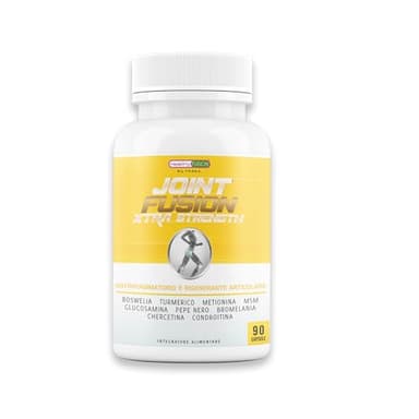 Healthy Joint Fusion | Potente antinfiammatorio e analgesico | Curcuma + Condroitina + Glucosamina + Bioperina | Previene ed elimina i dolori articolari e muscolari | Ripara e rigenera | 90 Capsule