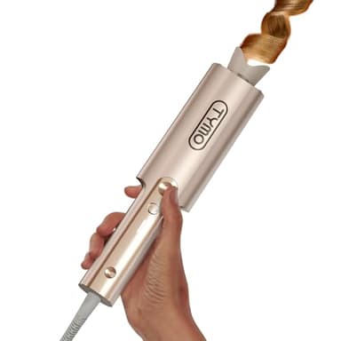 Arricciacapelli Automatico Professionale - Ferro Arricciacapelli Automatico per Grandi Ricci 32mm TYMO Curlpro Plus Beach Waves Piastra Boccoli per Lunghi Capelli Hair Curler Anti-Scaldatura Oro