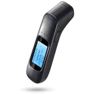 Thalire Etilometro Portatile Professionale Alta precisione | Alcol Test Digitale di Precisione con Display LCD & Allarme 3 Colori | Test Alcolemico Istantaneo per Controlli Stradali (0.00–1.9 g/l)