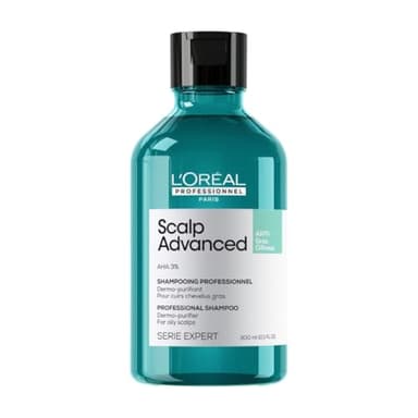 L'Oréal Professionnel Paris Shampoo Lenitivo, Per Cuoio Capelluto Grasso, Contro il Sebo in Eccesso, Effetto Rinfrescante, Con 4% AHA, Anti-Oiliness, Scalp Advanced, 300 ml