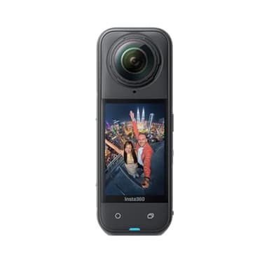 Insta360 X5 -Camera Impermeabile 8K 360º, Superba in Bassa Luce, Selfie Stick Invisibile, Obiettivi Sostituibili, Autonomia 3 ore, Cover Antivento, Stabilizzazione, Design con triplo Chip IA